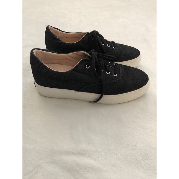 Keds Womens Sneakers 8 Black Canvas Lace Up Shoes Dream Foam Minimal Walking - Picture 8 of 11